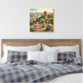 Vilnius Hilltop Picnic View Canvas Art キャンバスプリント (インサイチュ (寝室))