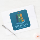 Vilnius Lithuania スクエアシール (封筒)