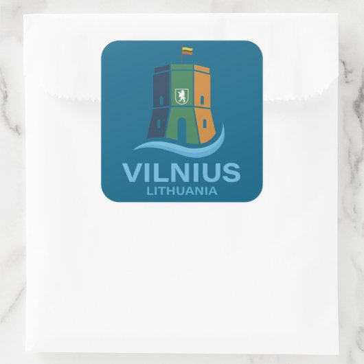 Vilnius Lithuania スクエアシール (バッグ)