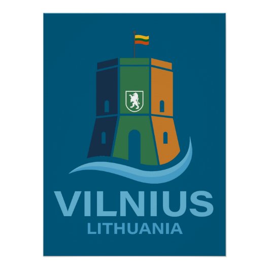 Vilnius Lithuania ポスター (正面)