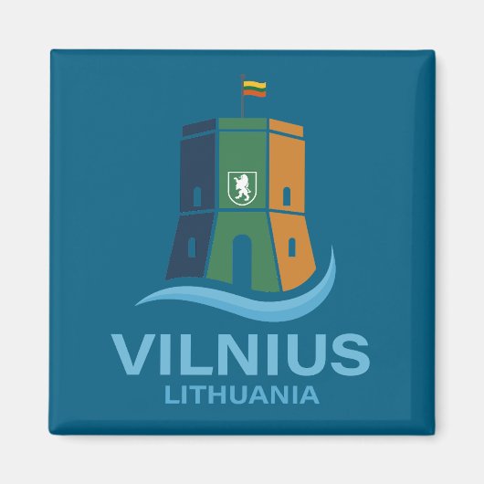 Vilnius Lithuania マグネット (正面)