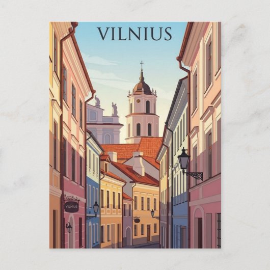 Vilnius Old Town Lithuania Travel ポストカード (正面)