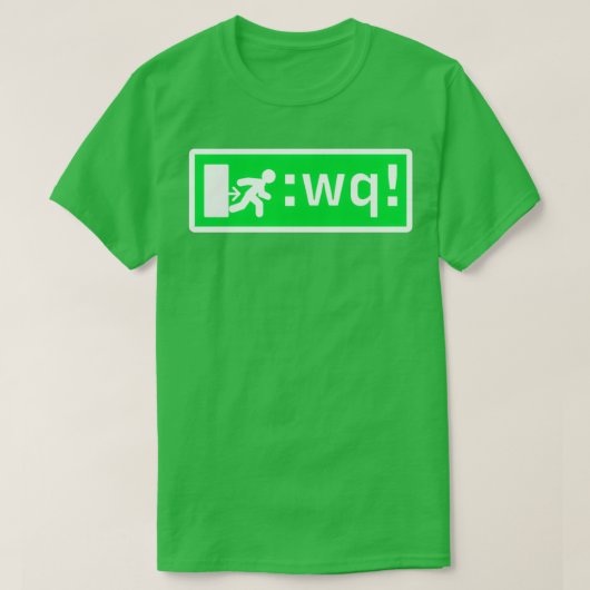 Vim記号を終了 Tシャツ (デザイン正面)