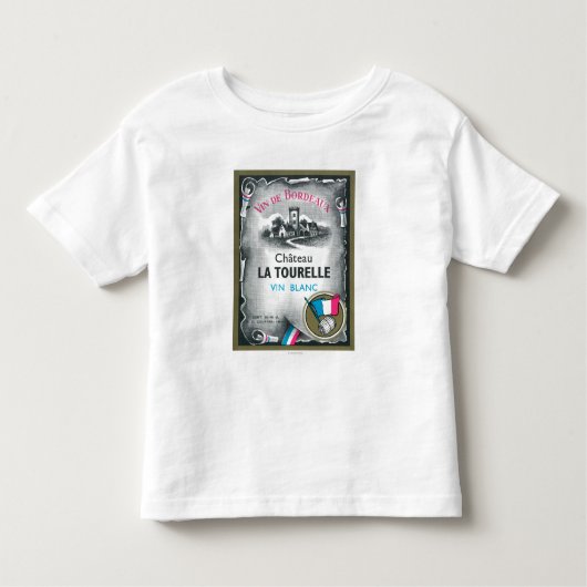 Vin De Bordeaux Wine LabelEurope トドラーTシャツ (正面)