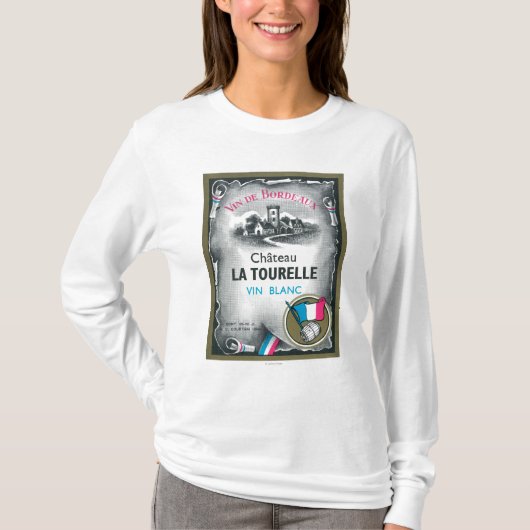 Vin De Bordeaux Wine LabelEurope Tシャツ (正面)