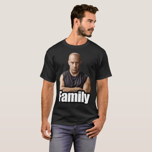 Vin Diesel FAMILY MEME boy Tシャツ (正面フル)