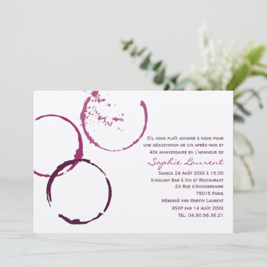 Vin Invitation Orienteee de Feteeのd'Anniversaire 招待状 (スタンド正面)