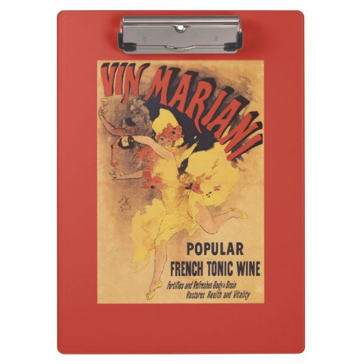 Vin Marianiのダンサーの注ぐワイン クリップボード (正面)