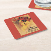 Vin Marianiのダンサーの注ぐワイン スクエアペーパーコースター (アングル)