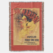 Vin Marianiのダンサーの注ぐワイン スローブランケット (正面縦)