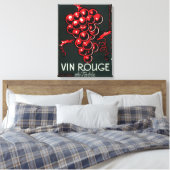 Vin Rouge De TableワインラベルEurope キャンバスプリント (インサイチュ (寝室))