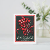 Vin Rouge De TableワインラベルEurope ポストカード (スタンド正面)