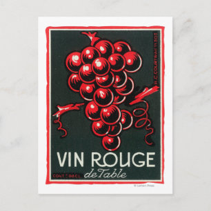 Vin Rouge De TableワインラベルEurope ポストカード