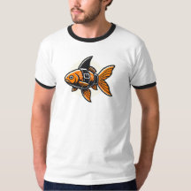 Vin Zzepによるサメのヒレの金魚Tシャツ