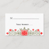 Vinageデイジー要素カスタムテーブルカード プレイスカード (正面)