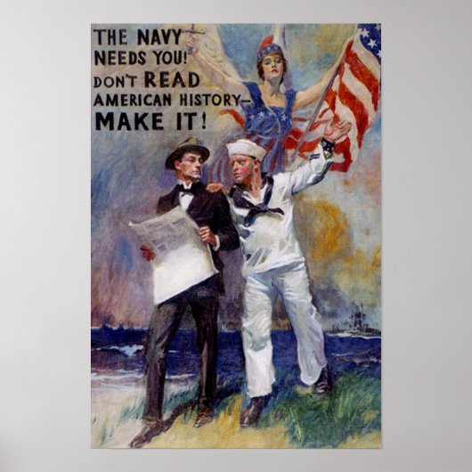 Vinage Navy Recruit Poster ポスター (正面)