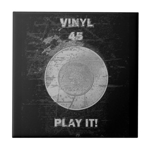 VINAL 45 RPMレコード タイル (正面)