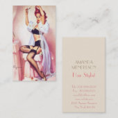 Vinatgeの美容院ピン 名刺 (正面/裏面)