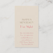 Vinatgeの美容院ピン 名刺 (裏面)