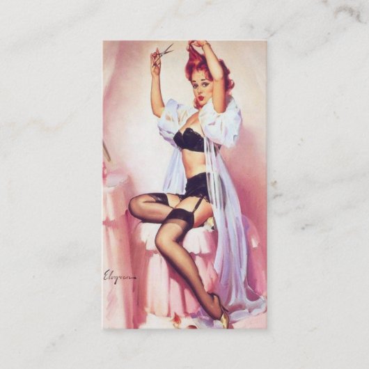 Vinatgeの美容院ピン 名刺 (正面)