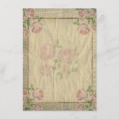 Vinatgeディクエレガントショナリプリントとバラメニュー メニュー (裏面)