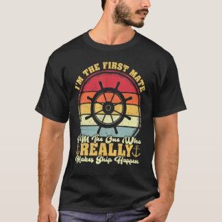 Vinatgeレトロファーストメイト私は本当に船を作る Tシャツ