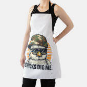 Vinatge Chicks Dig Me Easter Camo Toddler Boys Fun エプロン (インサイチュ)