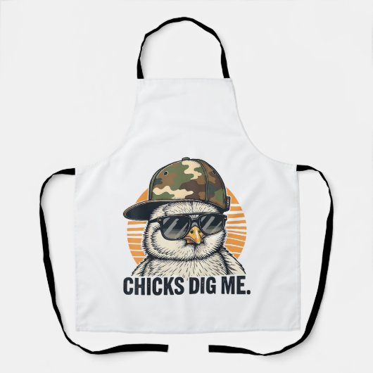 Vinatge Chicks Dig Me Easter Camo Toddler Boys Fun エプロン (正面)