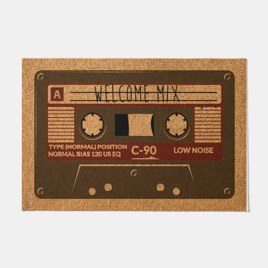 Vinatge Radio Doormat, Retro Mat Present ドアマット (正面)