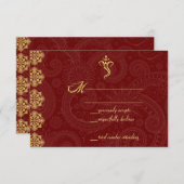 Vinayaka Wedding RSVPカード (正面/裏面)