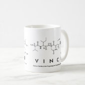 Vinceペプチド名mug コーヒーマグカップ (正面右)
