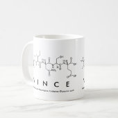 Vinceペプチド名mug コーヒーマグカップ (正面左)