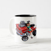 Vince Crains High Octan Art, "FAST FOOD" 56 chevy ツートーンマグカップ (正面左)