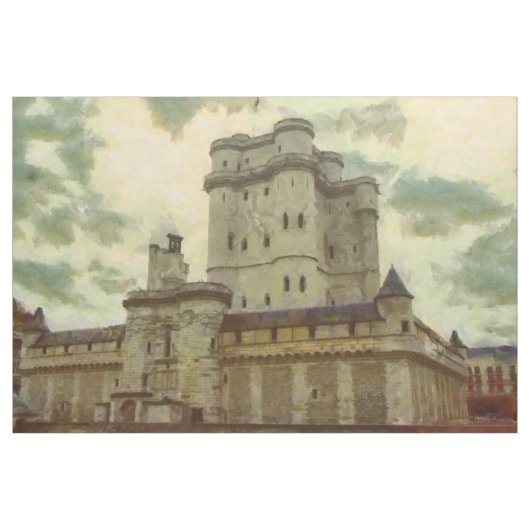 Vincennesの城、パリの絵画 ファブリック (ヤード)