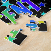 "VINCENT"名、おもしろい"ハッピーバースデー" ジグソーパズル (側面)