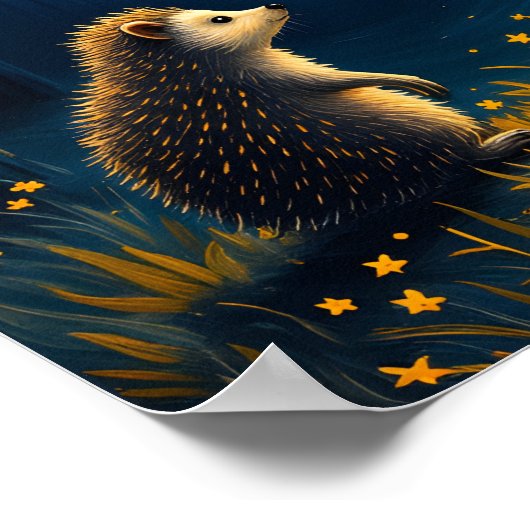 Vincent der Igel im Wald ポスター (角)