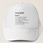 Vincent name, Editable name, Custom name キャップ (正面)