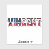 Vincent Name Vorname USA Sticker Stickerset シール (シート)