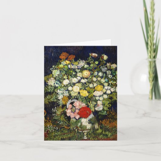 Vincent Vanゴッホによる花瓶の花束 カード (正面)