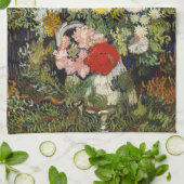 Vincent Vanゴッホによる花瓶の花束 キッチンタオル (折り畳み)