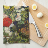 Vincent Vanゴッホによる花瓶の花束 キッチンタオル (四つ折り)