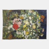 Vincent Vanゴッホによる花瓶の花束 キッチンタオル (横)
