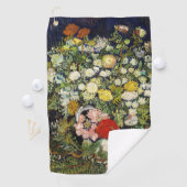 Vincent Vanゴッホによる花瓶の花束 ゴルフタオル (インサイチュ)