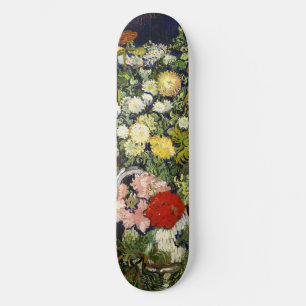 Vincent Vanゴッホによる花瓶の花束 スケートボード