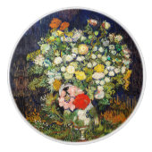 Vincent Vanゴッホによる花瓶の花束 セラミックノブ (正面)