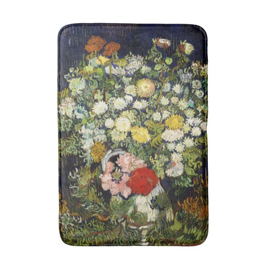 Vincent Vanゴッホによる花瓶の花束 バスマット (正面縦)