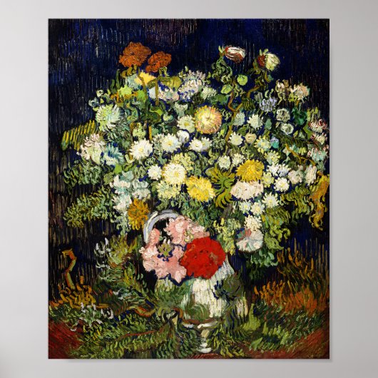 Vincent Vanゴッホによる花瓶の花束 ポスター (正面)