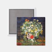 Vincent Vanゴッホによる花瓶の花束 マグネット (正面/裏面)