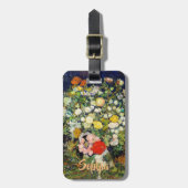 Vincent Vanゴッホによる花瓶の花束 ラゲッジタグ (正面縦)