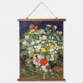 Vincent Vanゴッホによる花瓶の花束 吊り下げ型タペストリー (正面)